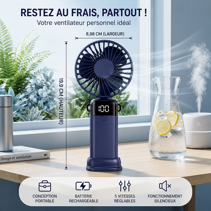 Mini ventilateur portable rechargeable par USB