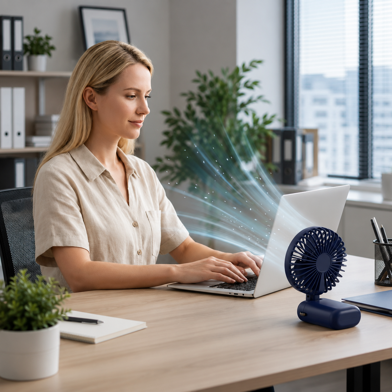Mini ventilateur portable rechargeable par USB