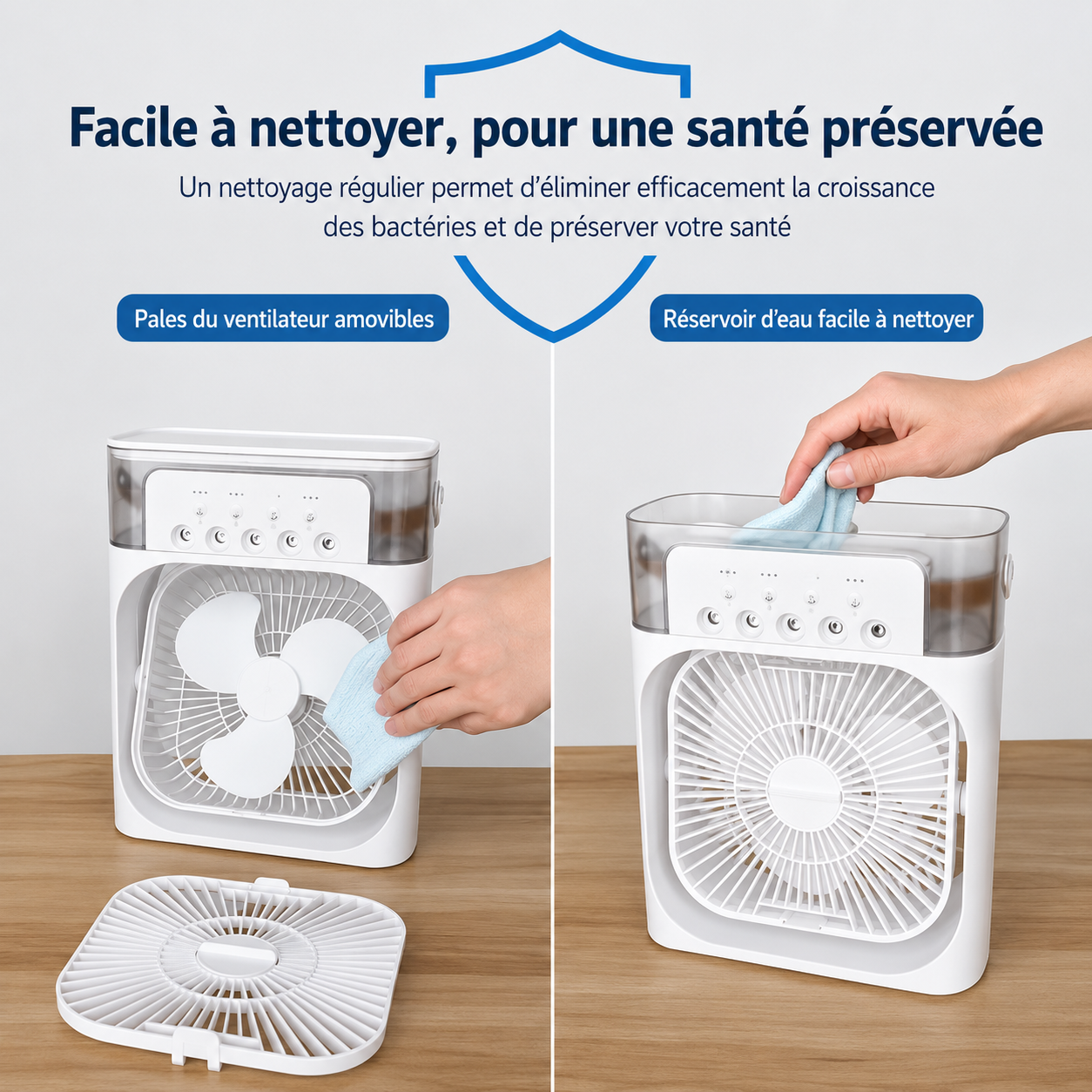 Ventilateur rafraîchissant multifonction 3 en 1