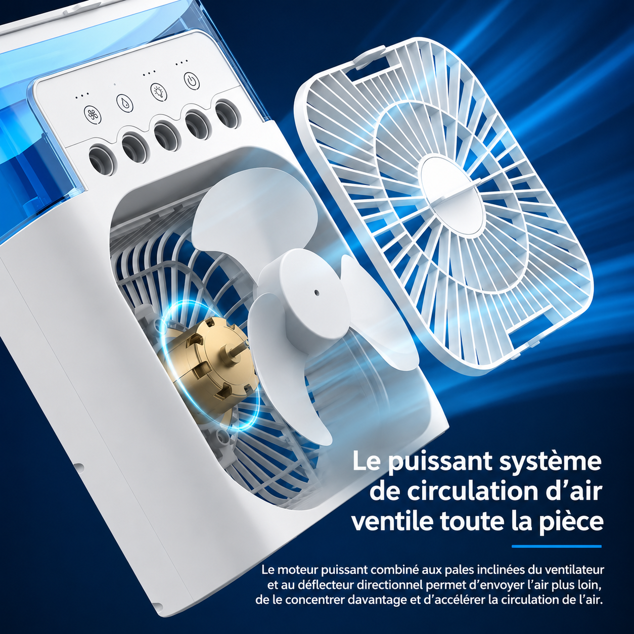 Ventilateur rafraîchissant multifonction 3 en 1