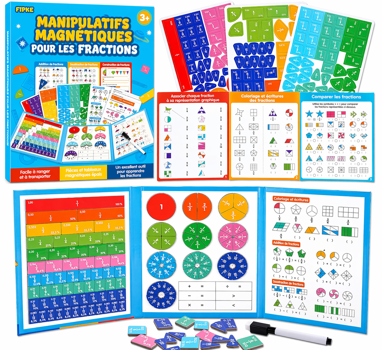 Livre Fractions Magnétiques – Méthode Montessori
