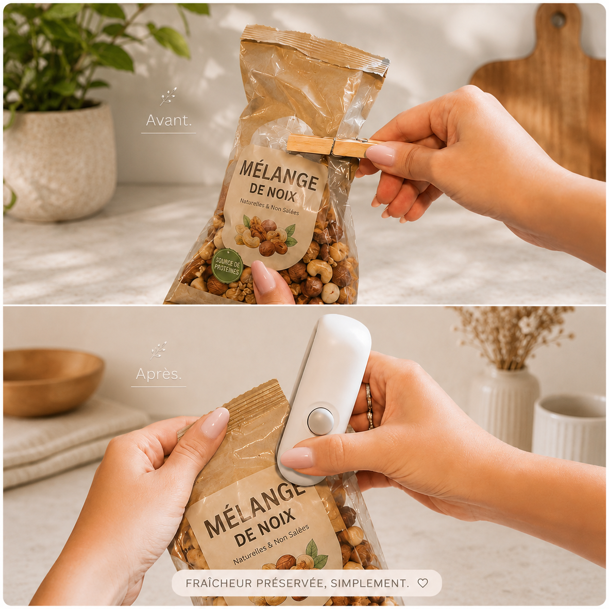 Mini scelleur de sacs,  rechargeable