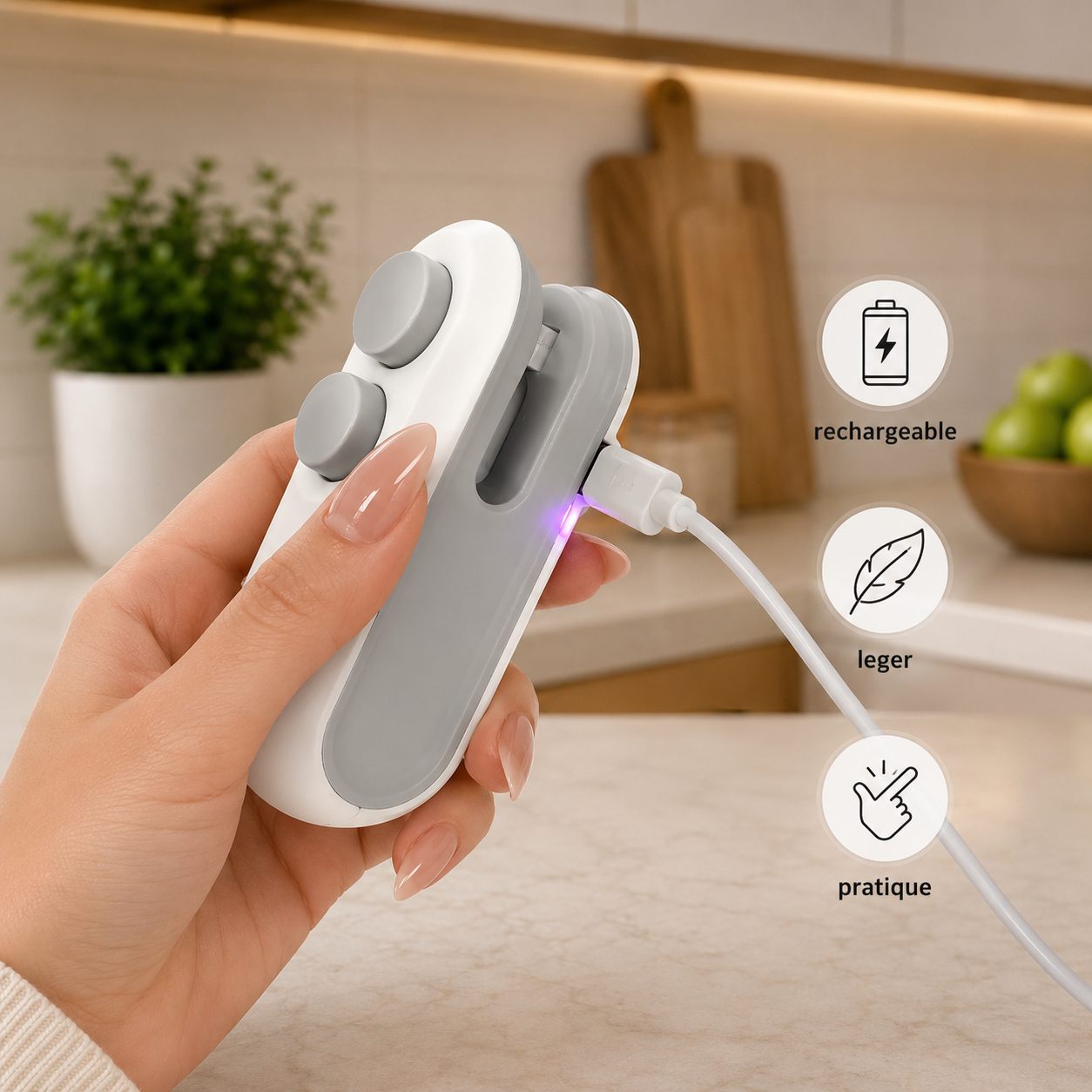 Mini scelleur de sacs,  rechargeable